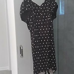 Black and white polka dot dress